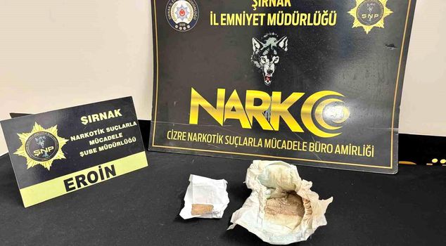 Heroin hidden in a baby diaper was seized in Şırnak: 1 detained.