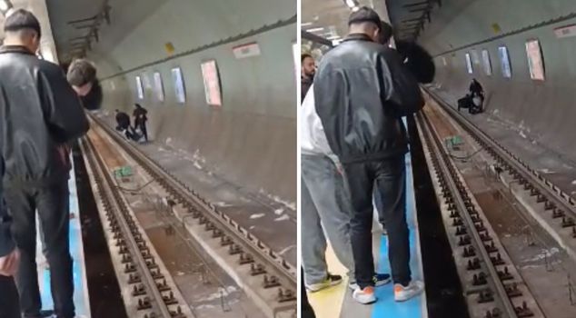 A suicide attempt at Kadıköy metro station was prevented by citizens.