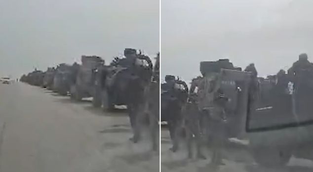 The Syrian army entered the Kasrak Base from which the US army withdrew.