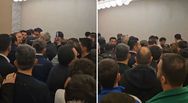 It was claimed that a fight broke out after a fan called for Sadettin Saran to resign.