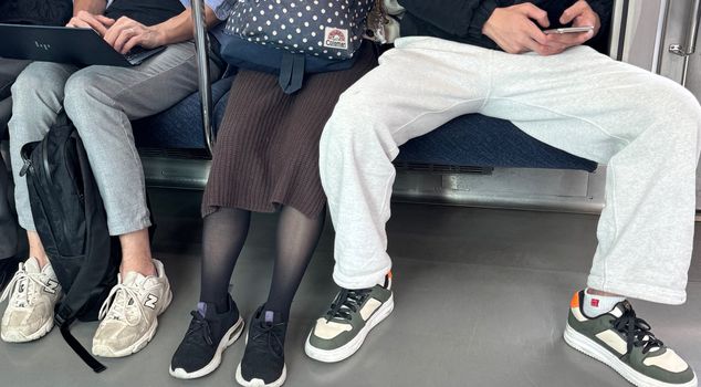 The photo taken on the subway sparked debate.