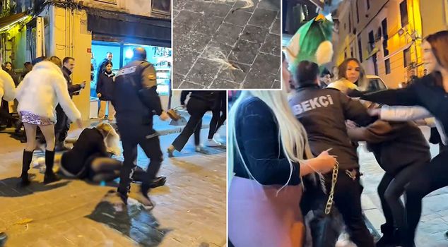 The guards separated the fight of transgender individuals using pepper spray.