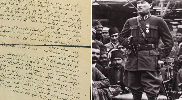 Приказ, написанный Ататюрком 111 лет назад, был обнаружен.