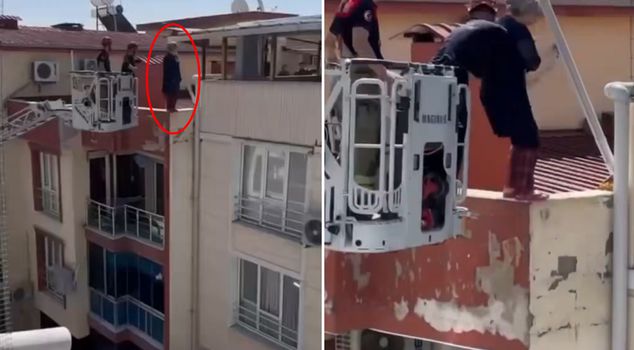 The woman who attempted suicide was rescued at the last moment.