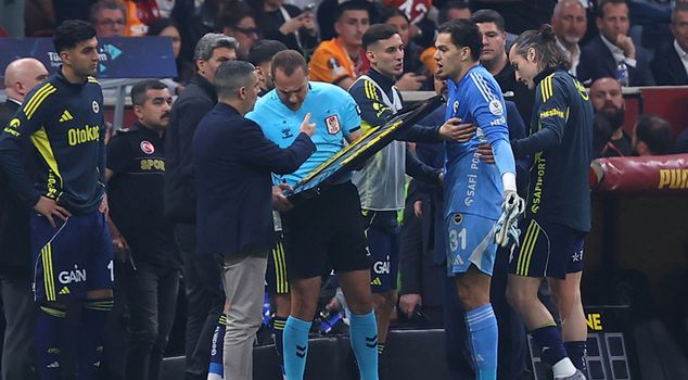 Ederson, who was sent off from the game, took his anger out on the VAR monitor
