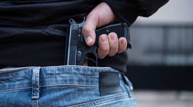 He killed his sibling he was arguing with using a pistol.