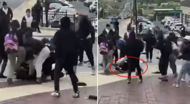 Outrageous scene! A large group lynched a little girl, while onlookers cheered.