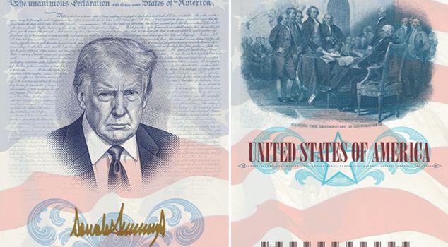 Trump's portrait will be printed on passports