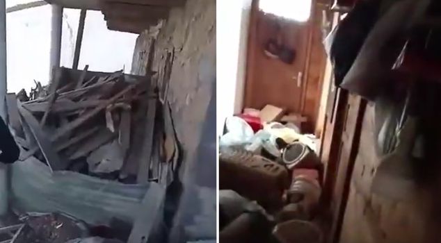 В высокогорье Анзер голодные медведи превратили дома в руины