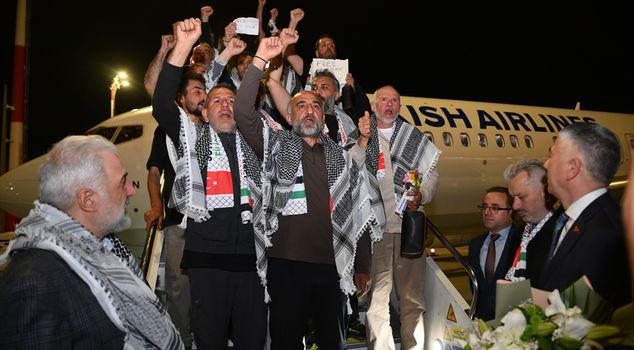 The plane carrying activists of the Global Sumud Fleet detained by Israel has landed in Istanbul.