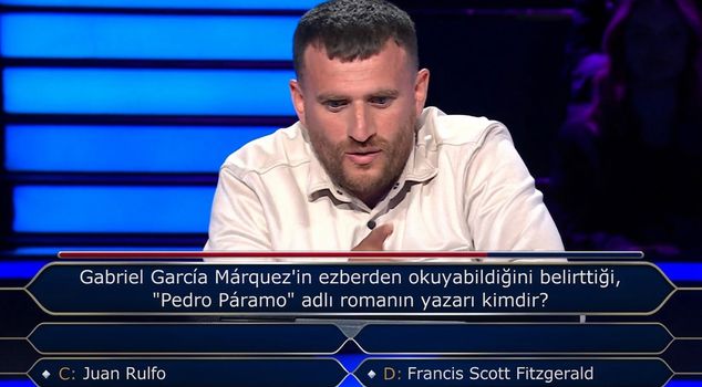 Colorful moments on 'Who Wants to Be a Millionaire?': He answered the 50,000 TL question by doing 'eeny, meeny, miny, moe'.