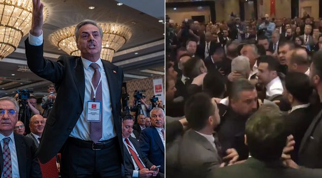 A fight broke out during the reading of İmamoğlu's message at the election of the Union of Municipalities of Turkey.