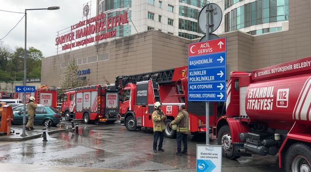 Fire at a hospital in Sarıyer