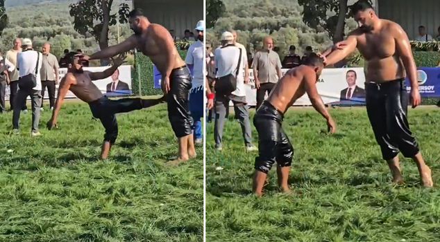 He stood up to an opponent twice his size.