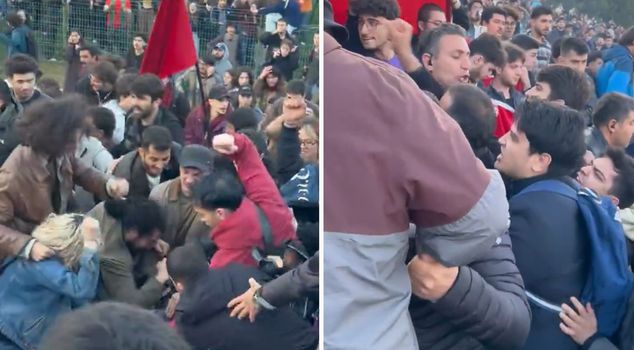 Students fought with kicks and punches at the spring festival at METU.