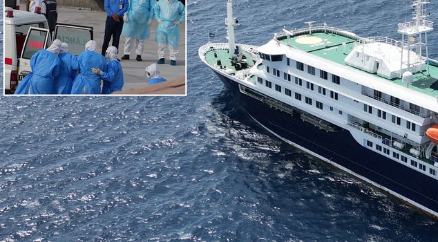 The ship seized by a deadly virus set sail for Spain.