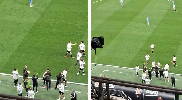 What's happening in the derby? Beşiktaş fans have gone wild.