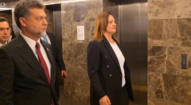 Burcu Köksal, at the AK Party Headquarters building