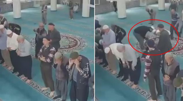 أصيب بنوبة قلبية في المسجد وسقط على الأرض، فأعاده الإمام إلى الحياة بتدليك قلبه