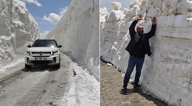 Winter scenery in the middle of May! Snow depth reaches 7 meters.