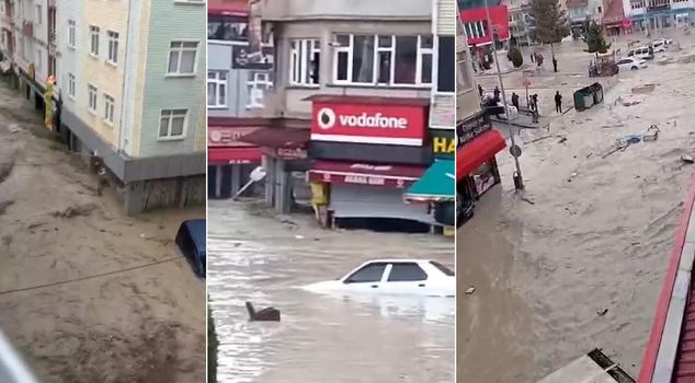 The moment the flood hit Samsun captured on camera