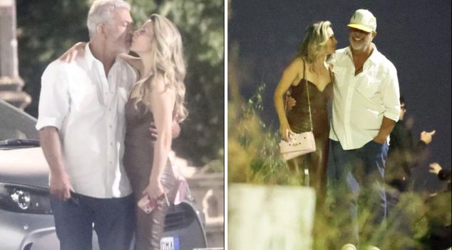 The famous actor was spotted kissing an Italian model 26 years his junior.