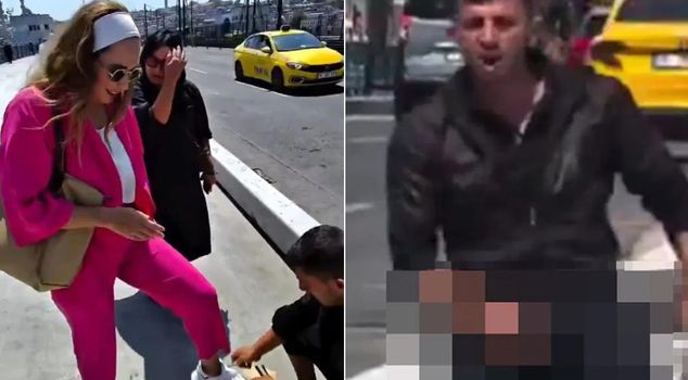 أولئك الذين قاموا بأعمال غير لائقة أثناء جدالهم مع السائحين في إسطنبول قيد الاحتجاز