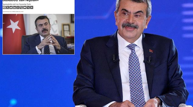 Curriculum change made by Minister Tekin in the Greek press