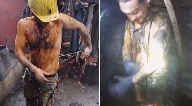 Retirement prank on a 20-year miner on his last working day