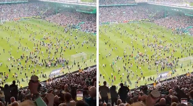 The championship has arrived and chaos broke out! As soon as the match ended, hundreds of fans rushed onto the field.
