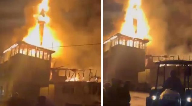 A fire that broke out in a house in Bartın spread to the village hall and mosque.