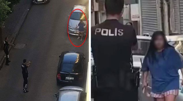In Aydın, a young girl who took to the streets with a samurai sword spread terror.