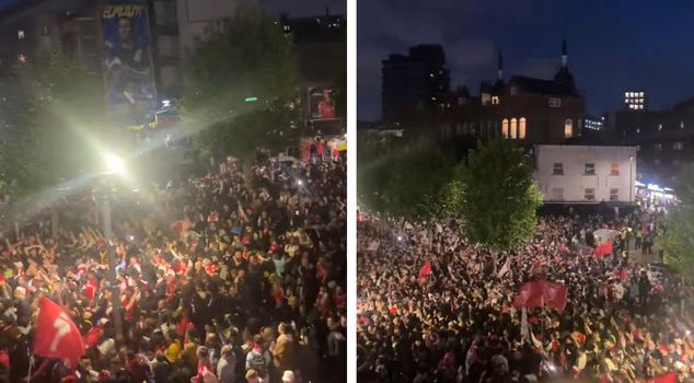 After the match ended, thousands of fans poured into the streets.