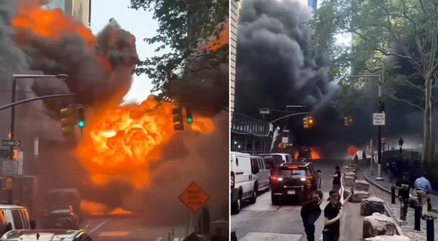Massive panic in New York! Vehicle suddenly exploded