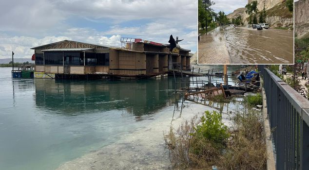 The gates of Turkey's largest dam were opened, turning the entire area into a lake.