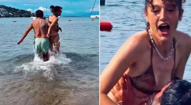 Bülent Şakrak opened the sea season with his 16-year-younger girlfriend.