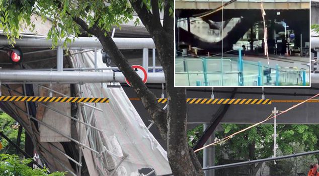 60-year-old pedestrian bridge collapses during demolition: 3 dead