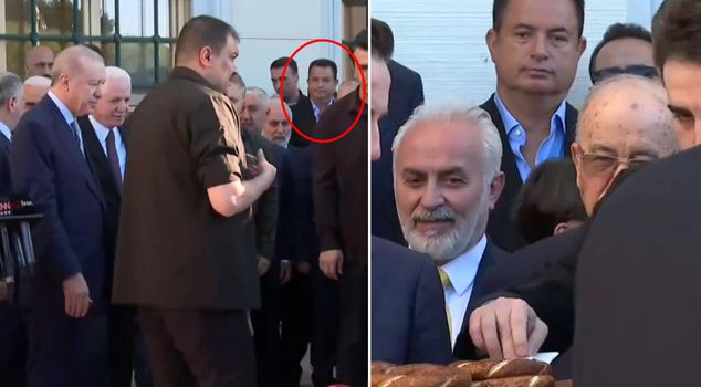 Acun Ilıcalı accompanied President Erdoğan during the Eid prayer.