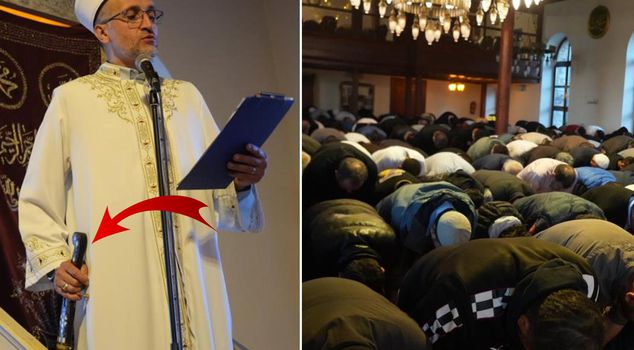 Friday sermon with a 100-year-old sword at the mosque believed to have healed Sultan Abdulmejid