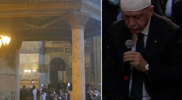 President Erdogan recited the Quran in Hagia Sophia
