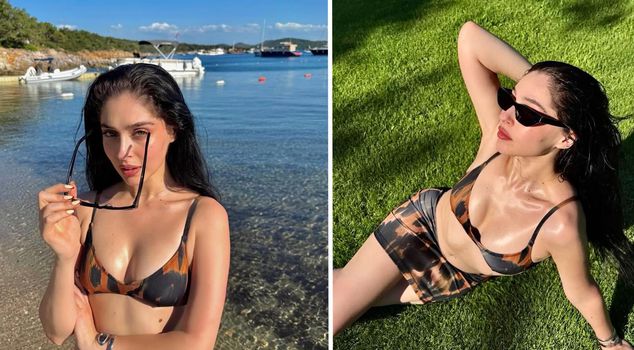 Cemre Baysel opened the summer season, dazzling in her leopard-print bikini.