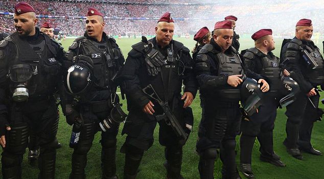 قامت الشرطة المسلحة بمهامها في نهائي دوري أبطال أوروبا