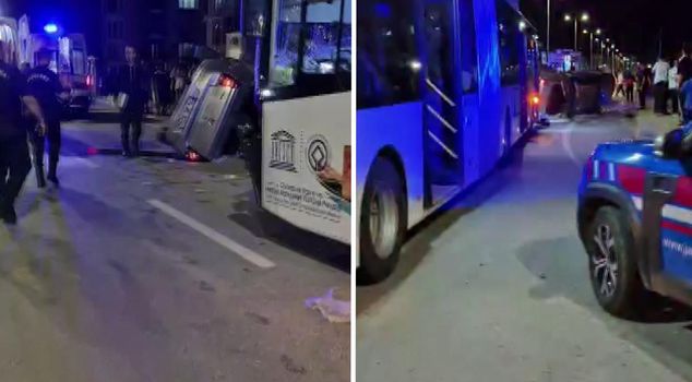 В Диярбакыре муниципальный автобус сбил автомобиль: 2 человека погибли