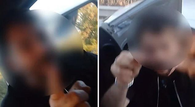 He usurped the emergency lane and threatened the driver who warned him by saying, 