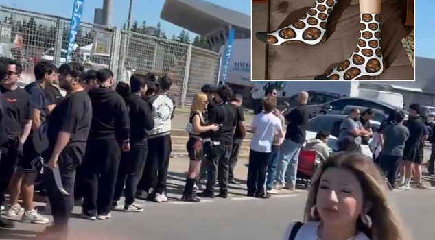 2.5-kilometer queue for Kanye West socks! Everyone was shocked by the price.