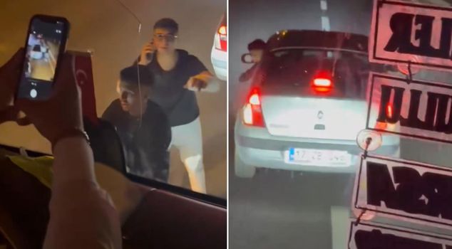 Hooligan attack on passenger bus heading to Istanbul