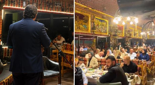 من أين إلى أين! أسطورة العصر هاجم المسرح في كبد