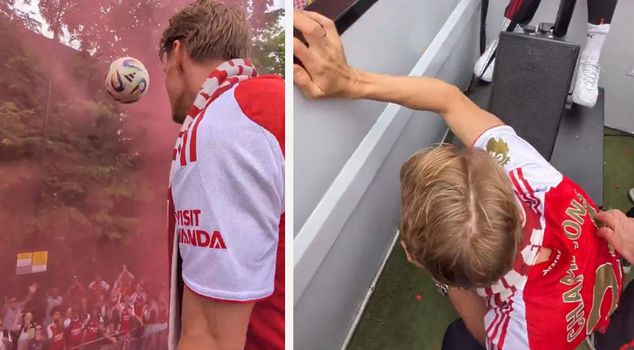 When the ball he threw at the fans hit a police officer, look what he did.