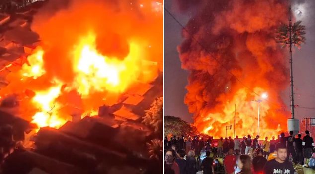 أدى حريق في العاصمة الإندونيسية جاكرتا إلى تضرر حوالي 330 منزلاً