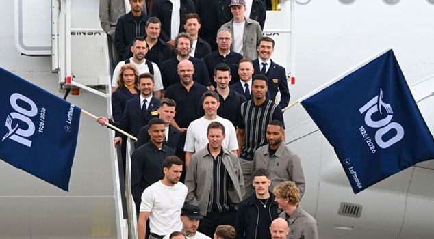 The German national team's choice of aircraft caused a stir.